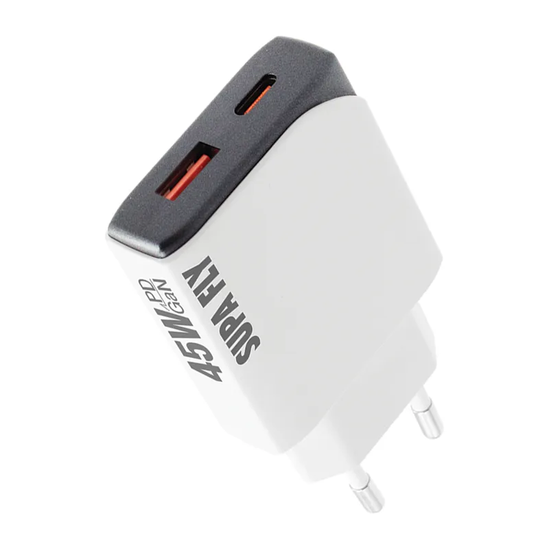 Supa-Fly 45W Dual Port Wall Charger White